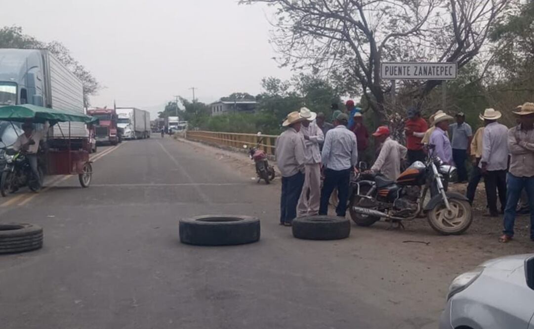 Los productores de mango bloquearon dos días la carretera Panamericana en el Istmo de Oaxaca. Foto: Especial