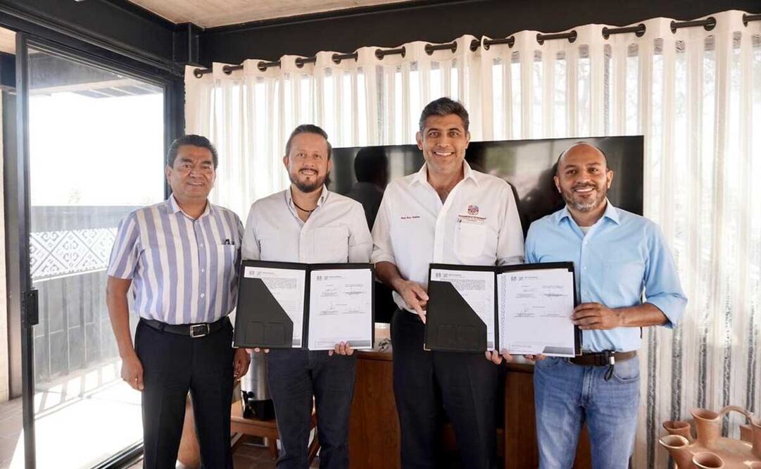 Gobierno de Oaxaca y ADO firman convenio para facilitar transporte a artesanas y artesanos. Foto: Especial