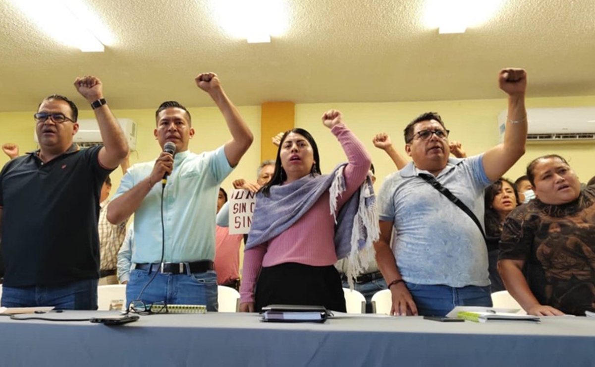 Sección 22 del SNTE en Oaxaca anuncia paro nacional. Foto: Especial