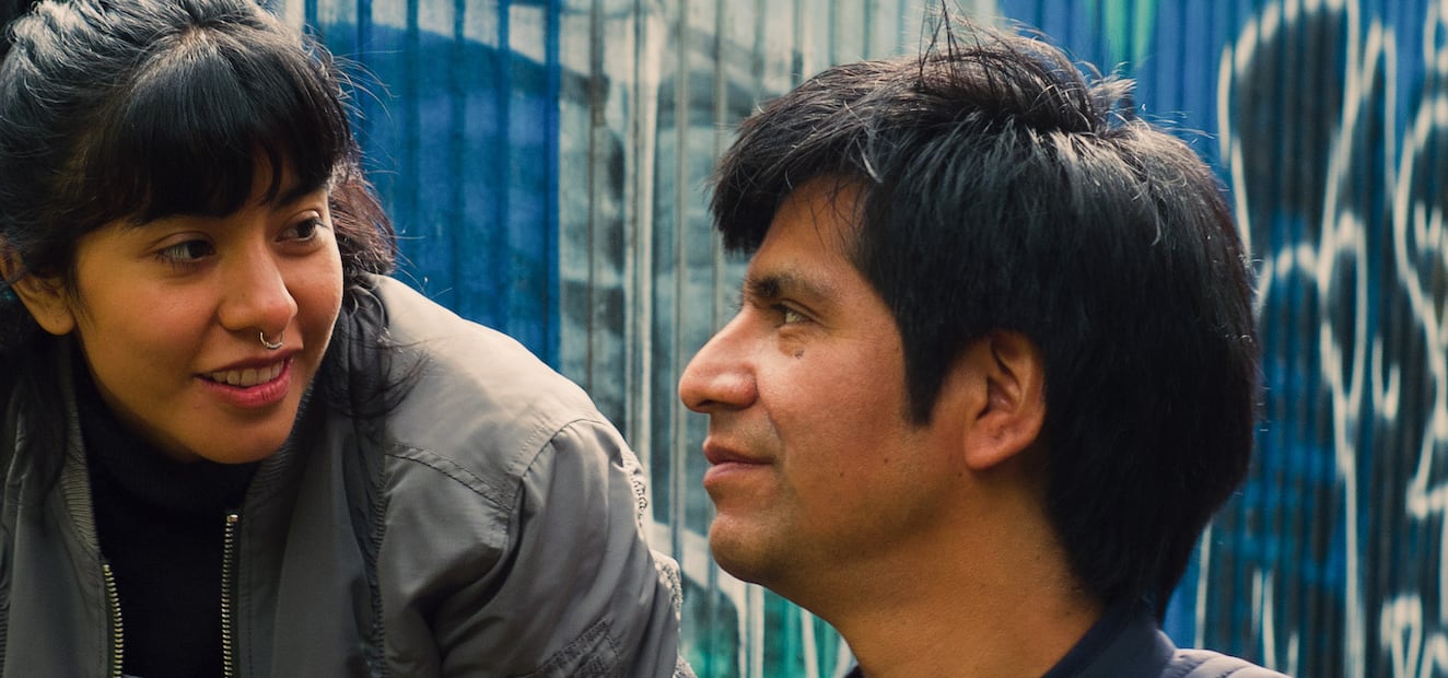 Sofía (Alejandra Herrera ) y Ángel Armando Bautista García se sumergen en una historia de ciencia ficción. Foto: Cortesía