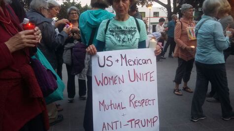 Se unen mujeres en Oaxaca para protestar contra Donald Trump