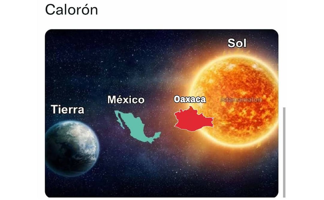 Los mejores memes para tomarse con humor el calor en México y Oaxaca. Tomada de Twitter
