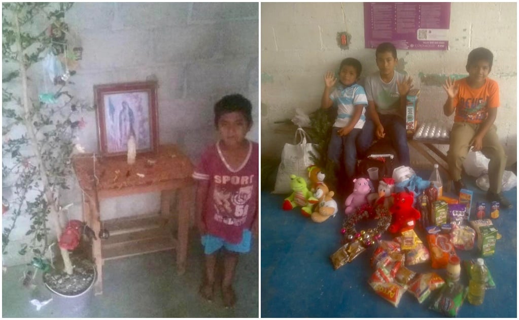 El sueño de Jesús Antonio, un niño chinanteco de la Cuenca, es tener un árbol de Navidad