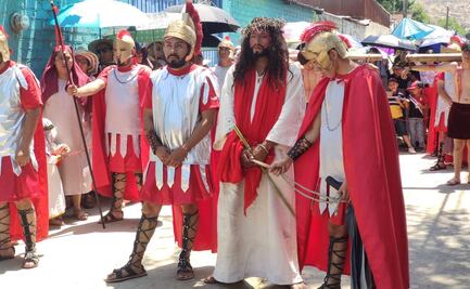 Resurge triunfante la representación del Viacrucis en Ánimas Trujano, Oaxaca, tras 3 años de ausencia