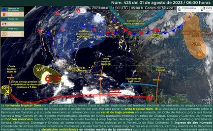 Advierten tormentas y fuertes vientos en Oaxaca por llegada de onda tropical 18