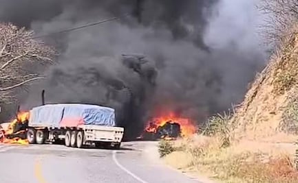 Reportan bloqueo en la carretera Transístmica 185; incendian tráiler y plataforma en el Istmo de Oaxaca