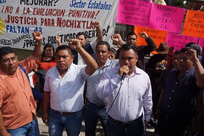 Convoca Sección 22 a concentración masiva ante visita de Peña Nieto