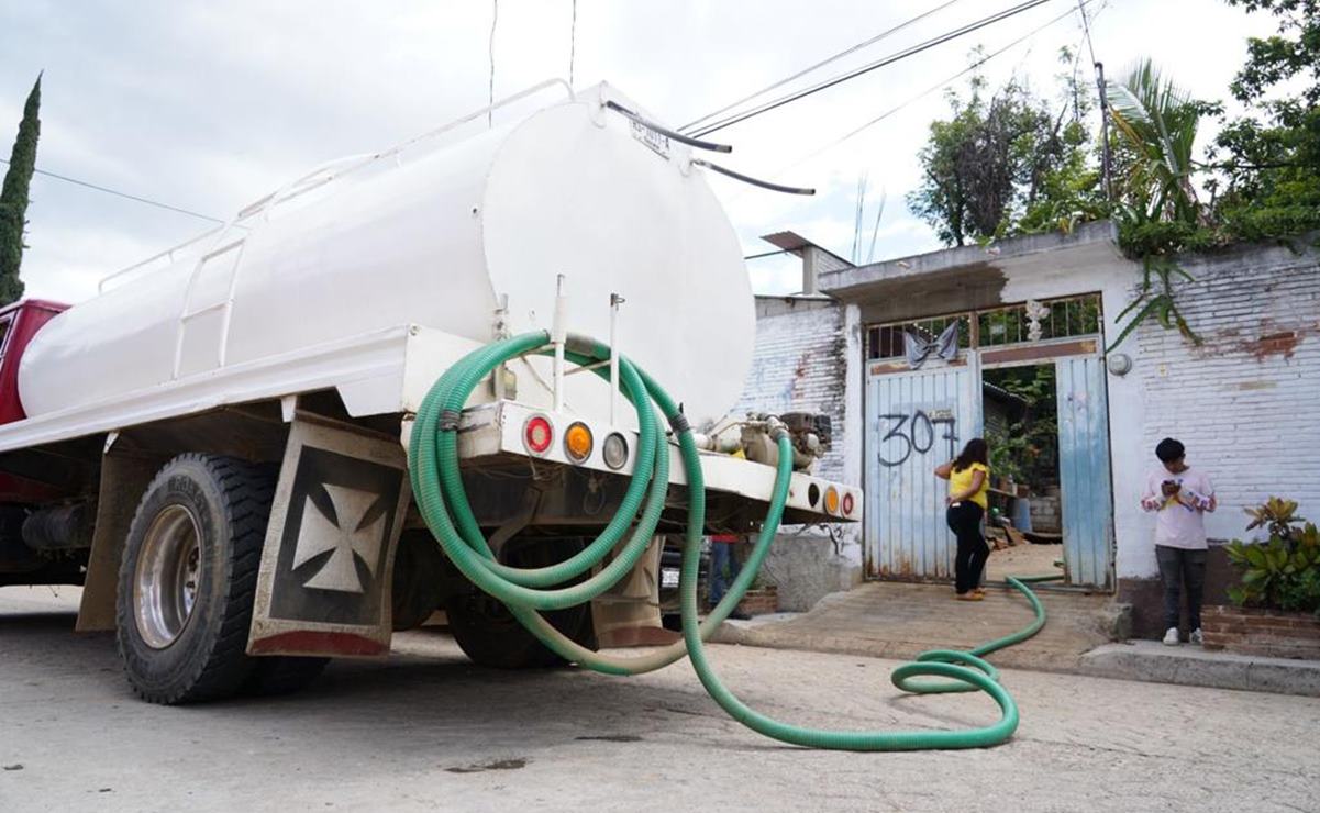 Ante escasez de agua en Oaxaca, gobierno estatal abastece a zonas vulnerables. Foto: Especial
