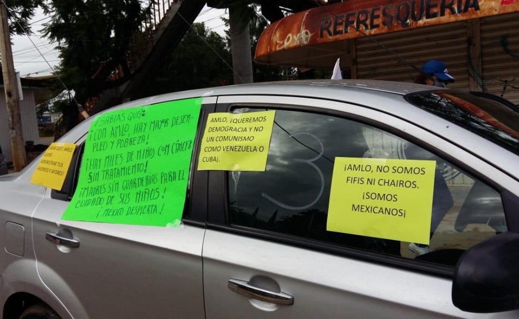 Realizan cuarta caravana contra AMLO en Oaxaca