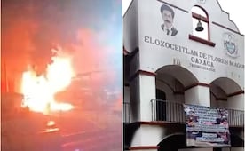 Incendian vehículos oficiales del ayuntamiento de Eloxochitlán de Flores Magón 