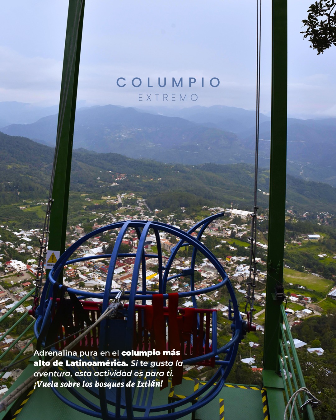 Columpio extremo en Ixtlán. Foto: Oaxaca Travel