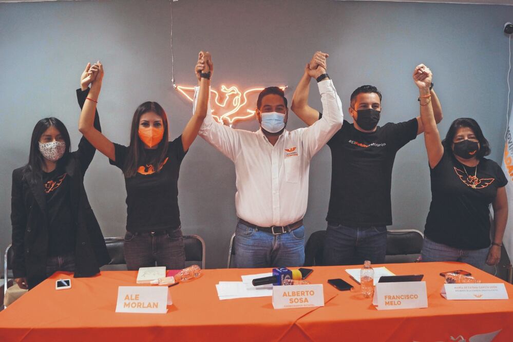 “La apuesta es por convertirnos en la mayor fuerza política de Oaxaca”: precandidatos de Movimiento Ciudadano. Foto: Edwin Hernández