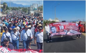 Sección 22 del SNTE condena violencia en el Istmo de Oaxaca durante marcha en Salina Cruz