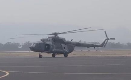 Llega a Oaxaca helicóptero de la Marina para combatir incendio en bosques de Mitla; controlado el de Telix