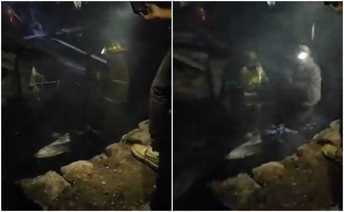 El incendio se registró en el fraccionamiento El Rosario, en el municipio de San Sebastián Tutla. Fotos: Honorable Cuerpo de Bomberos del Estado de Oaxaca