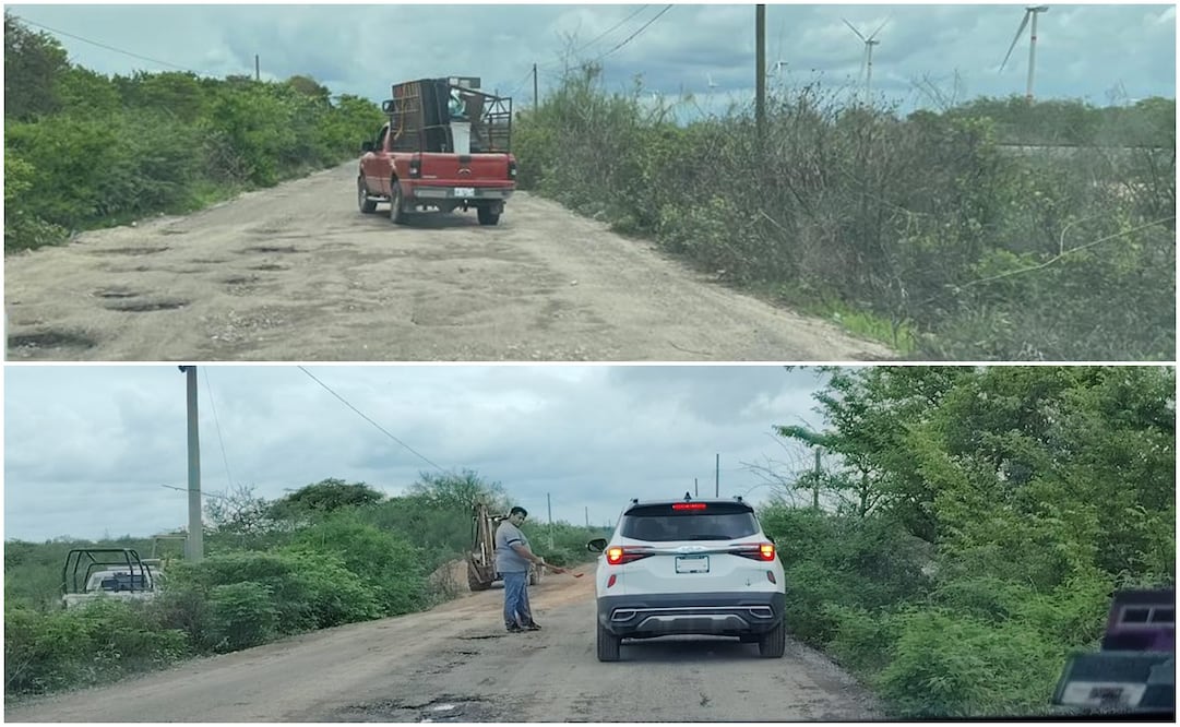 Tramo carretera Unión Hidalgo. Fotos: Cortesía