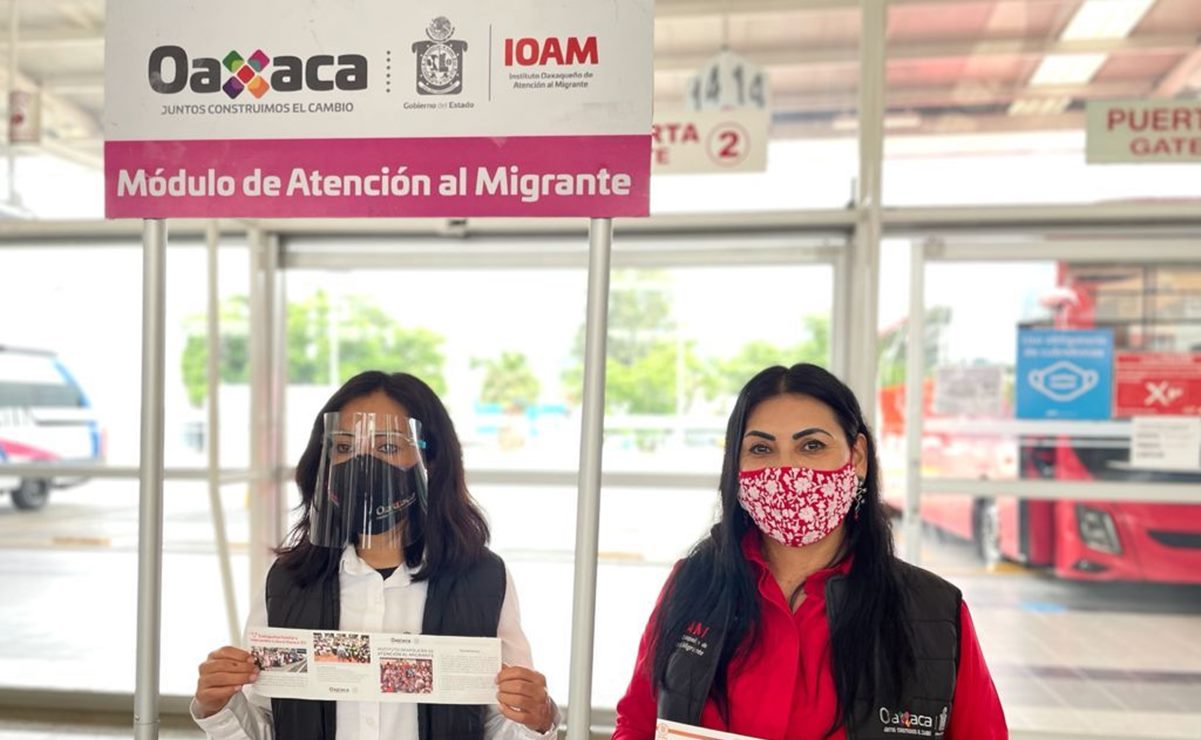 Instalan módulo de atención al migrante en la capital; se espera retorno de hasta 50 mil oaxaqueños