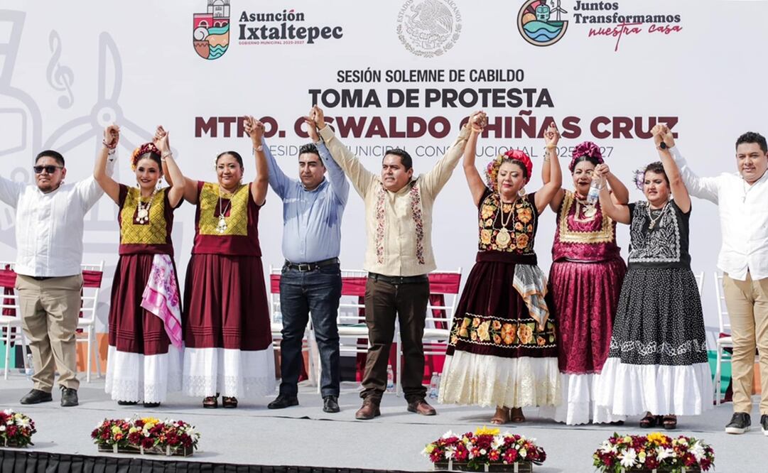 Pese a conflictos electorales, toman protesta en paz todas las autoridades del Istmo de Oaxaca. Foto: Especial
