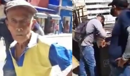 Causa indignación en redes decomiso de mercancía a hombre mayor en la ciudad de Oaxaca