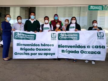 Regresa a Oaxaca brigada médica del IMSS que viajó a la CDMX a reforzar atención ante Covid-19