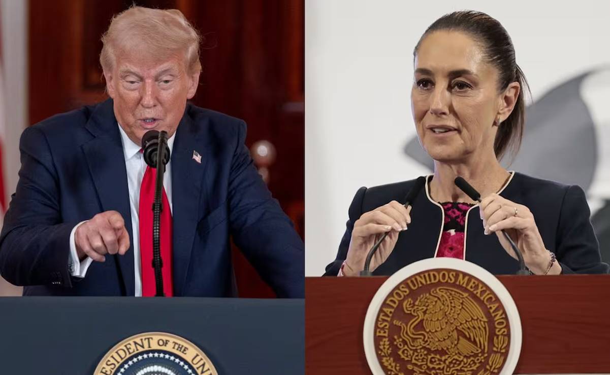El presidente de Estados Unidos, Donald Trump, y la presidenta de México, Claudia Sheinbaum. Foto: / EFE