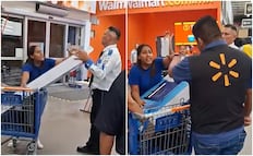 VIDEO: Supermercado en Salina Cruz, Oaxaca, oferta televisiones a 300 pesos y luego niega la salida a clientes