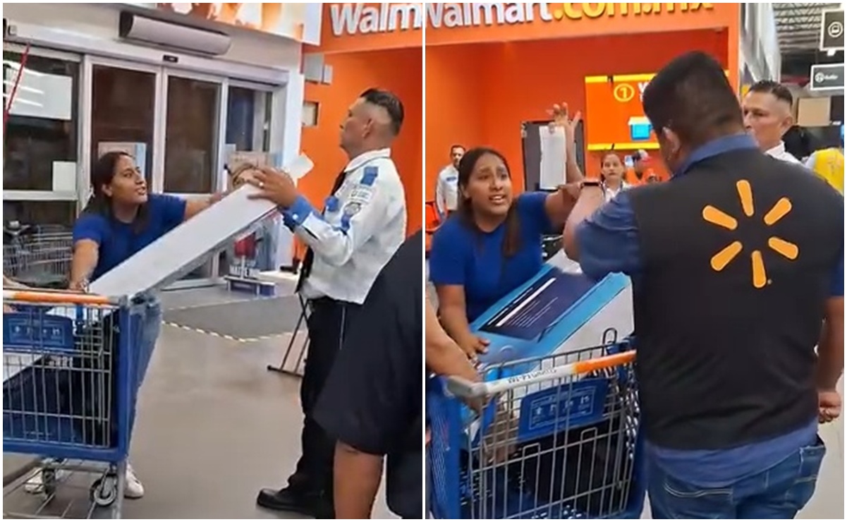 Video de televisiones de Walmart de Salina Cruz, Oaxaca. Fotos: Capturas de video
