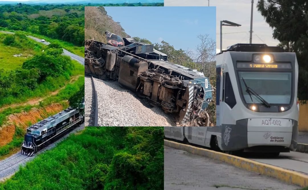 Así son los vagones del Tren Interoceánico que se descarriló este domingo 28 de diciembre de 2025. Foto: EsImagen/Gobierno de México/RRSS