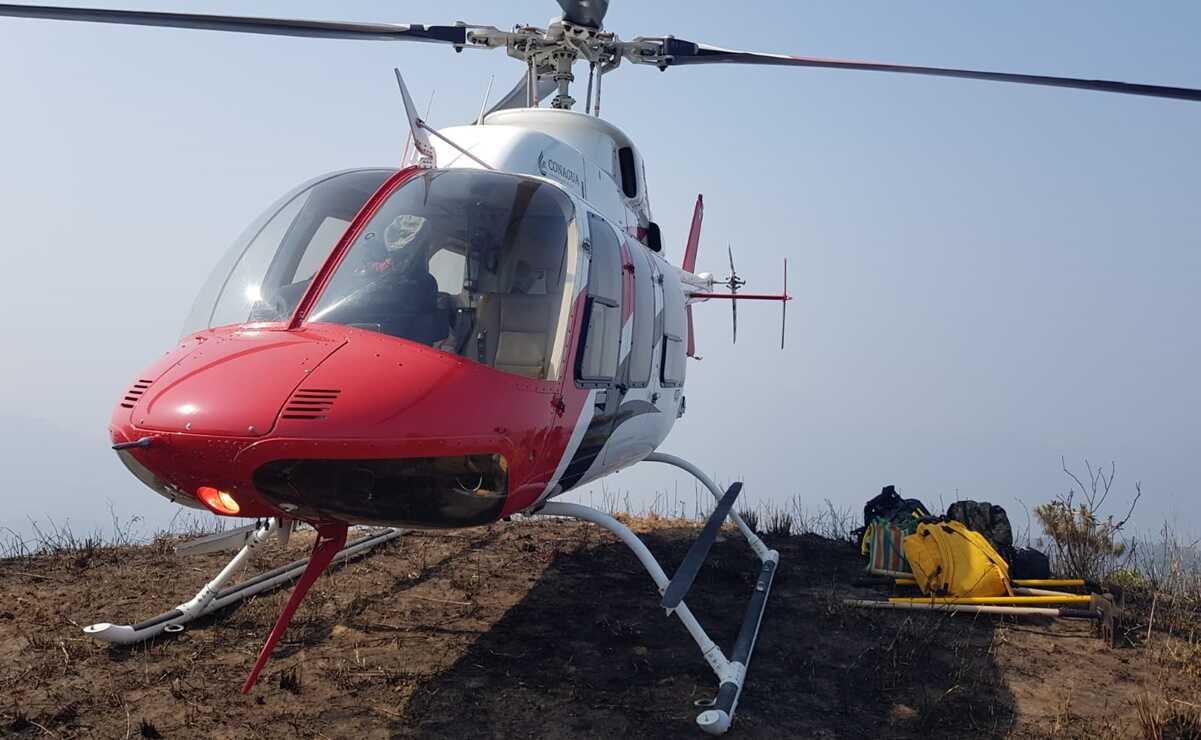 Conagua y pobladores combaten incendio en bosque de Santa María Chimalapa, Oaxaca