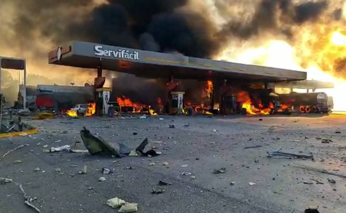 VIDEO: Se registra fuerte explosión en gasolinera de la carretera Tula-Tlahuelilpan, en Hidalgo