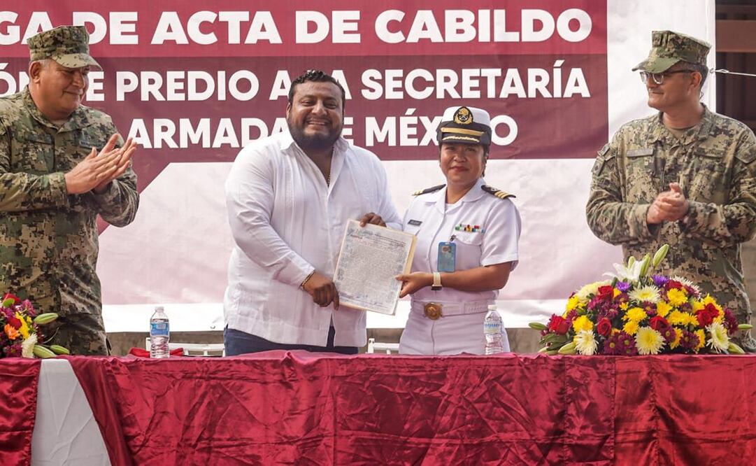 Donan predio a la Marina en Oaxaca; construirán comandancia para vigilar trenes. Foto: Especial