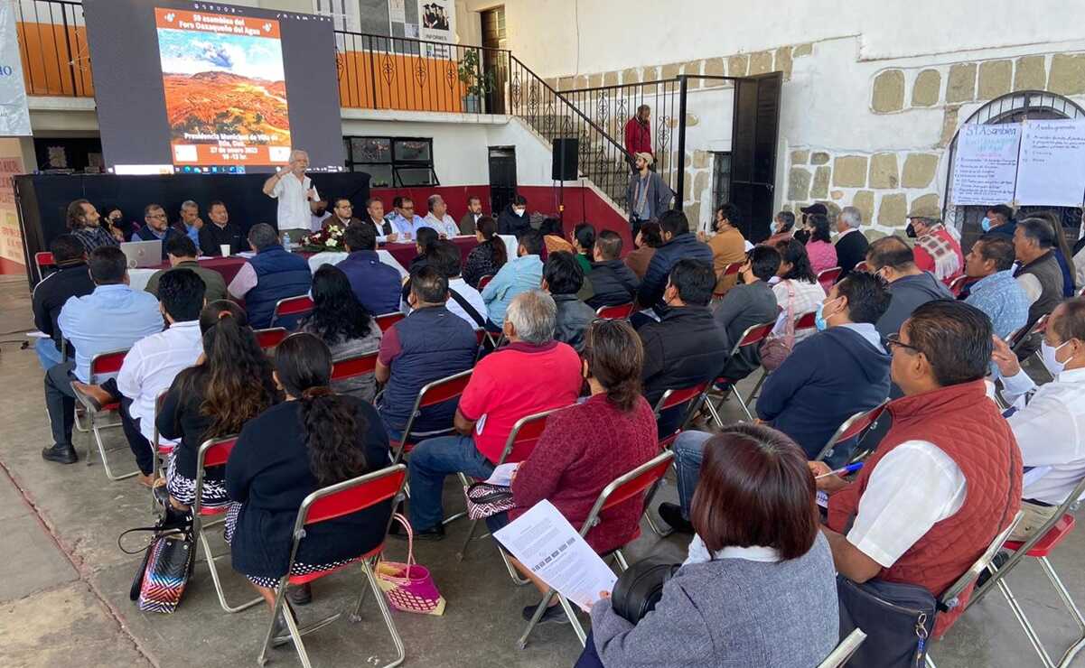 Exigen 25 comunidades al gobierno de Oaxaca adoptar 10 puntos para crear una política del agua. Foto: Especial