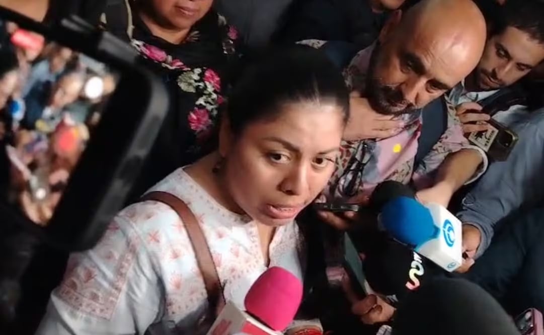 La secretaria general de la Sección 22, Yenny López, aseguró que el diálogo sostenido con Segob terminó sin acuerdos. Foto: Eduardo Dina