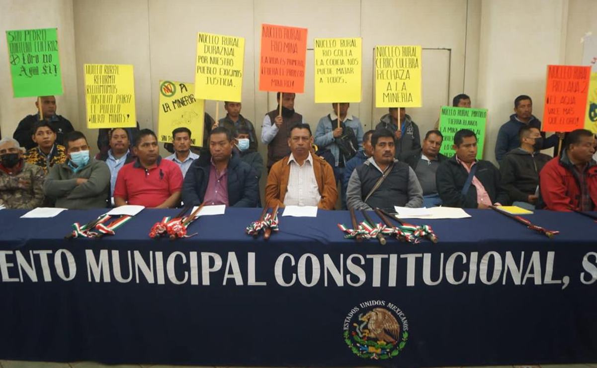 Exigen en Oaxaca al gobierno federal frenar explotación ilegal de minera en territorio de Quiatoni. Fotos: Edwin Hernández