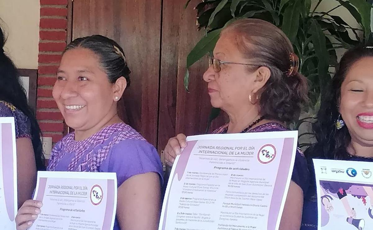 Anuncian jornada de movilizaciones en el Istmo por el 8M, para exigir justicia por feminicidios en Oaxaca. Foto: Especial