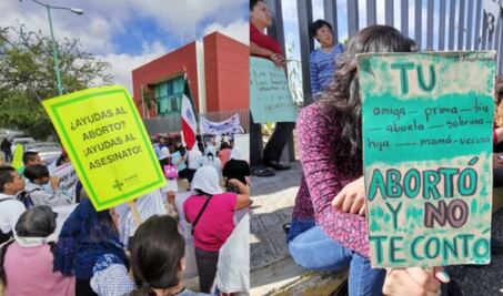 Llegan activistas y religiosos a Congreso; hoy se vota la despenalización del aborto