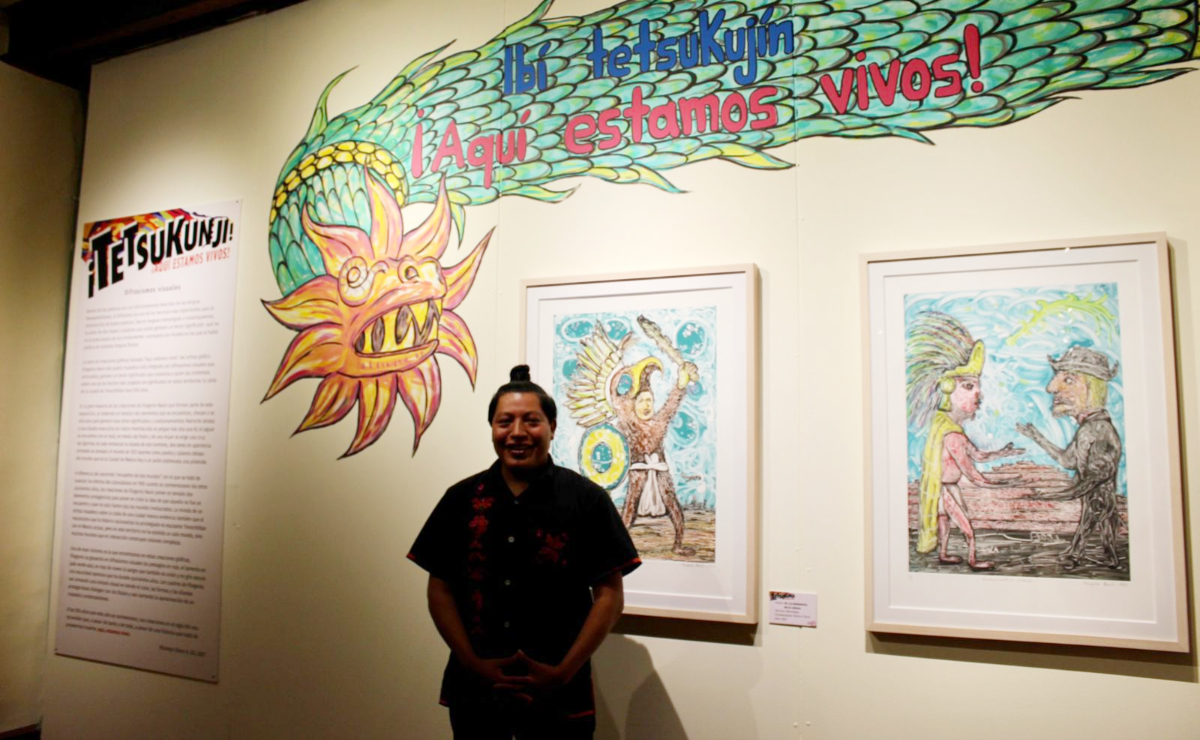 “¡Tetskúnji!”: artista mazateco cuestiona 500 años de “conquista” en la CDMX