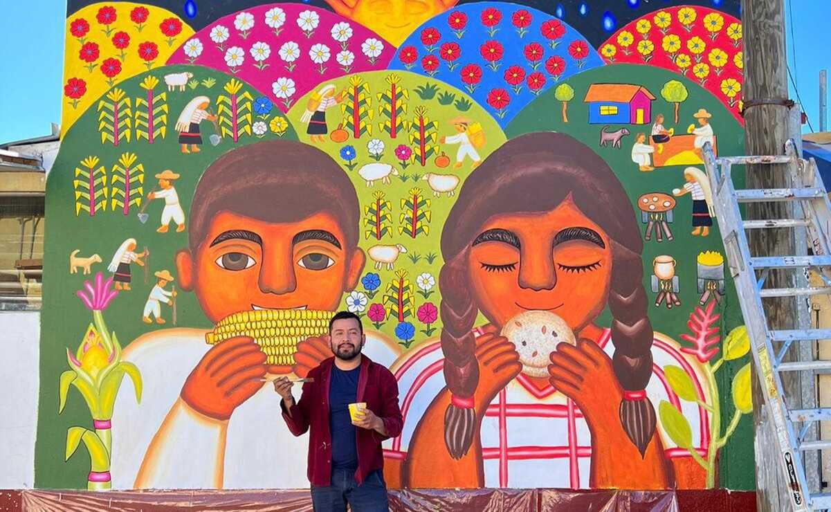 identificación Acerca de la configuración Penélope Con mural sobre riqueza de productos del campo, combaten comida chatarra en  la Mixteca de Oaxaca | Oaxaca