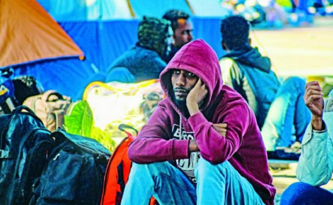 Caravana a antimigrantes en Tijuana