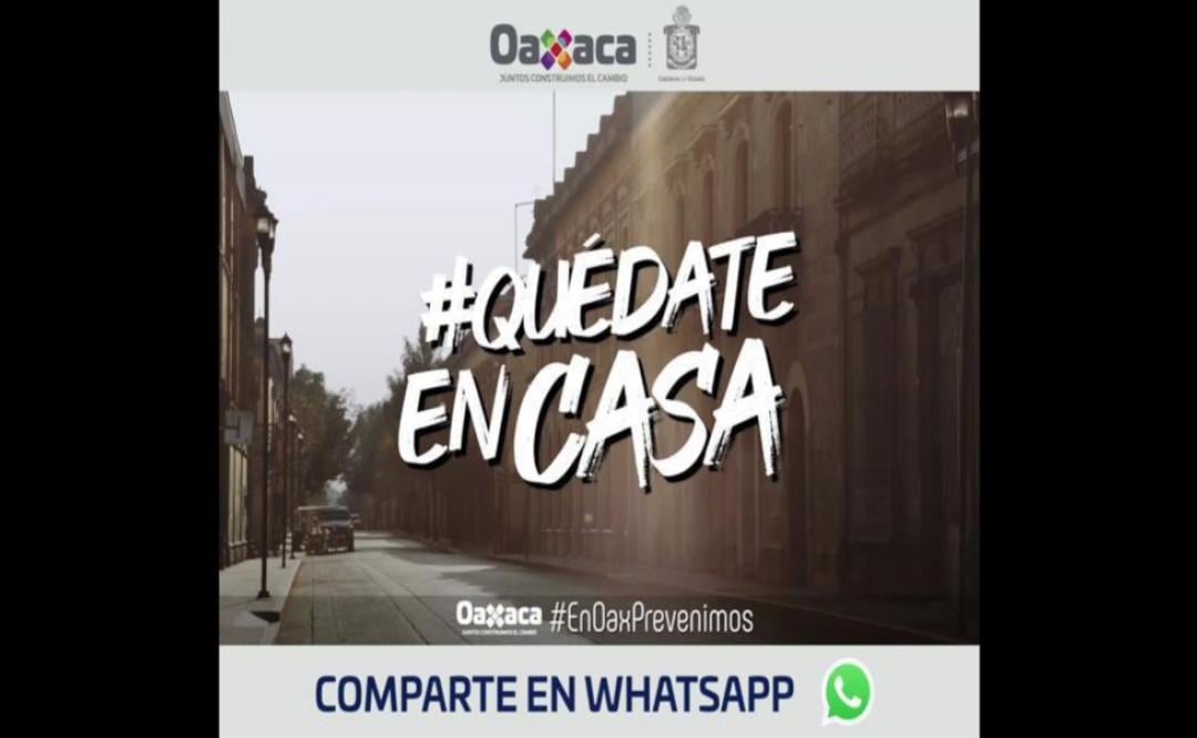 Lanza gobierno de Oaxaca video musical #QuédateEnCasa para difundir medidas contra Covid-19
