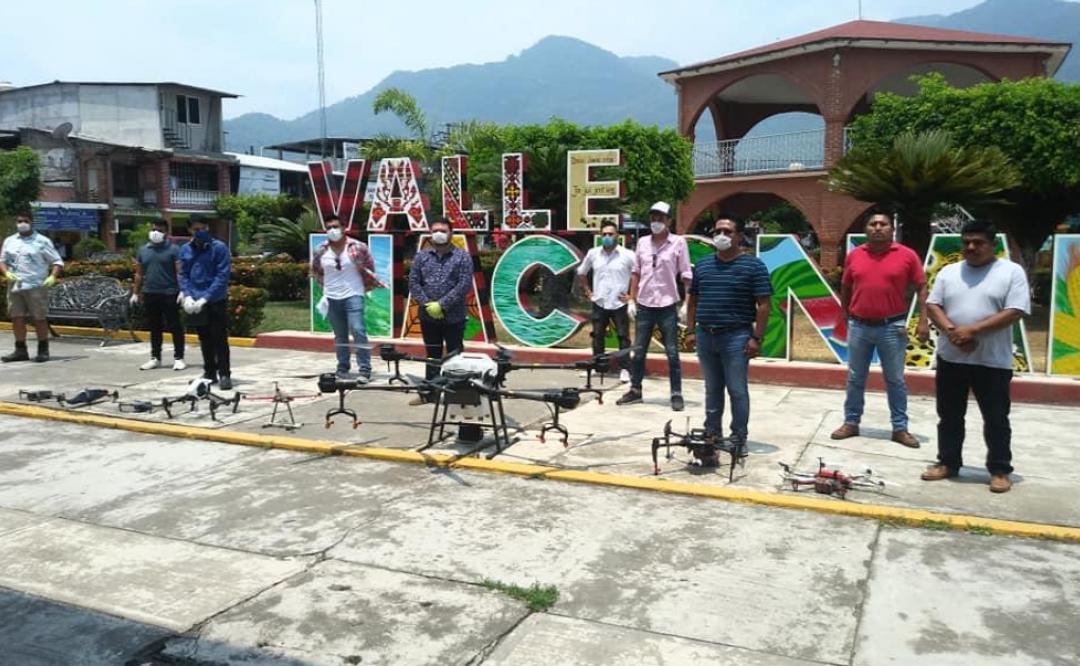 Valle Nacional, primer municipio oaxaqueño en usar drones para sanitizar sus calles por Covid-19