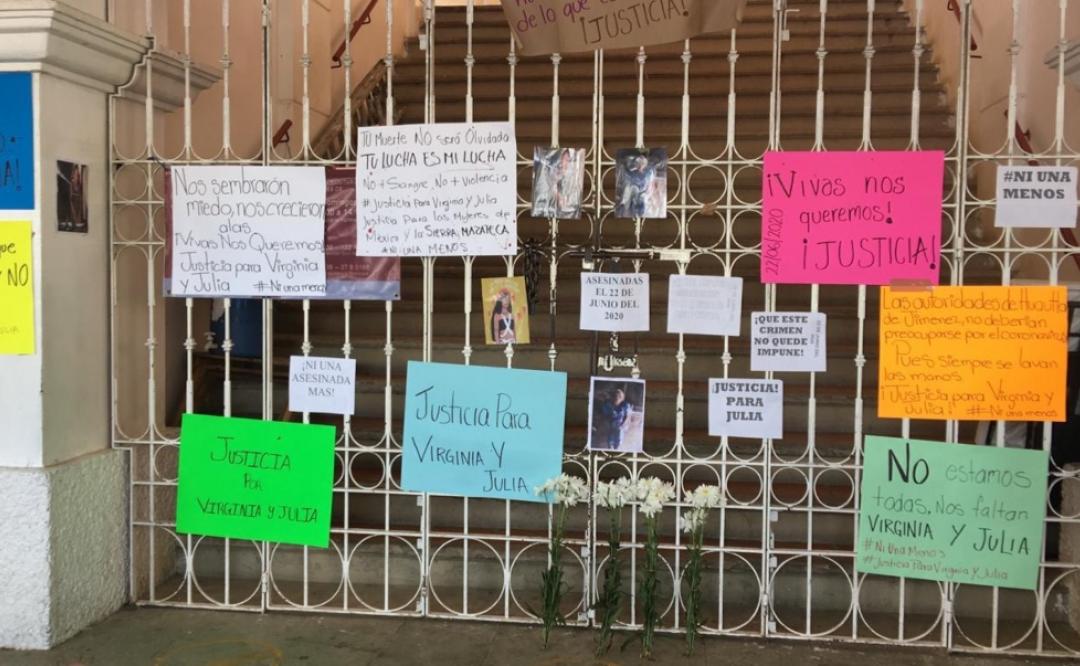 Con protesta pacífica, exigen justicia por Virginia y Julia, mujeres mazatecas asesinadas en Huautla