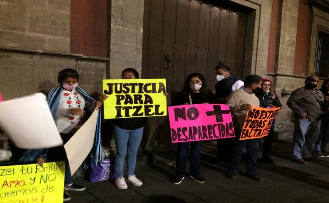 Familiares de Itzel exigen en Palacio Nacional ayuda para encontrar a la joven desaparecida en Tuxtepec