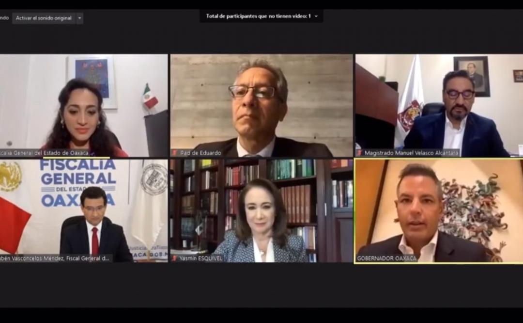 Encabeza Murat videoconferencia sobre retos de la impartición de justicia en medio de la pandemia