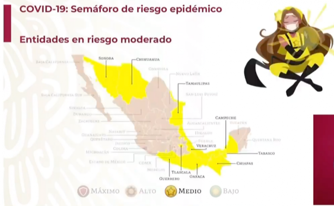 Oaxaca transita a semáforo amarillo; hay 13 mil 401 casos confirmados de Covid-19