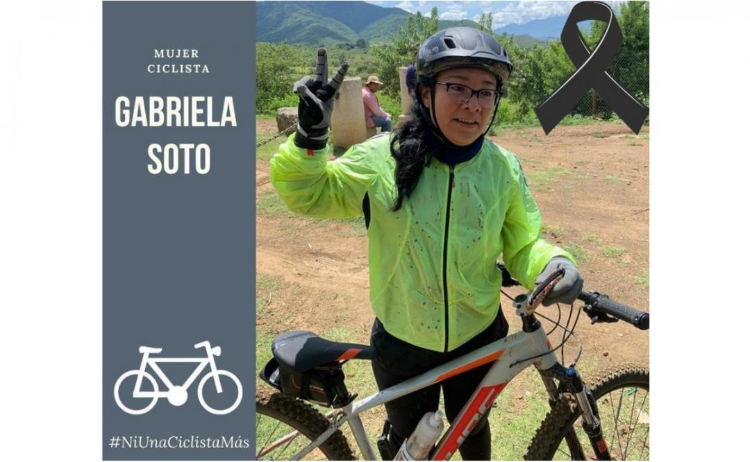A Gabriela, una ciclista de Xoxo, la arrolló un chofer de transporte público que se fugó; la joven murió