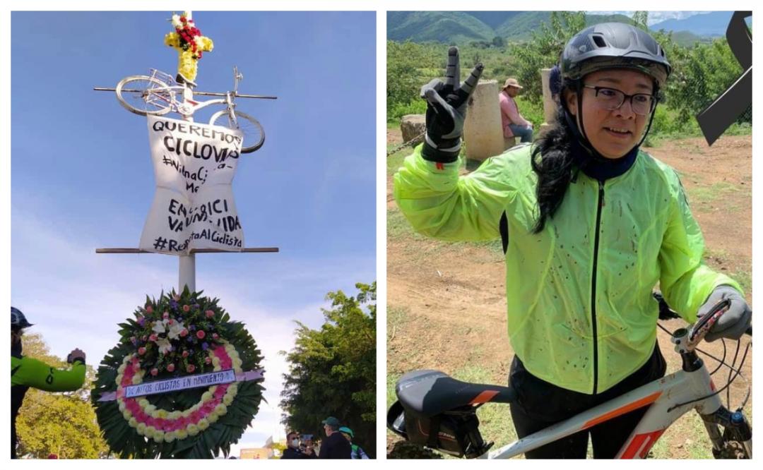 Colocan bicicleta blanca en honor de Gabriela; empresa se niega a dar nombre de chofer que la atropelló