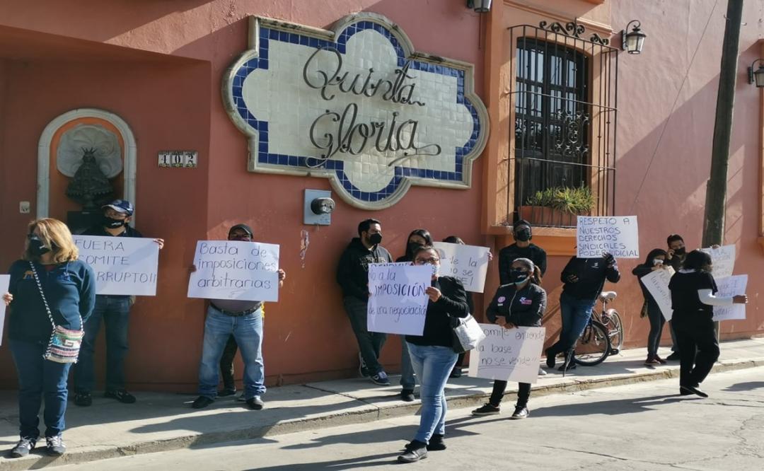 Se enfrentan grupos del Sindicato de Trabajadores del Estado de Oaxaca por renovación de dirigencia; denuncian corrupción