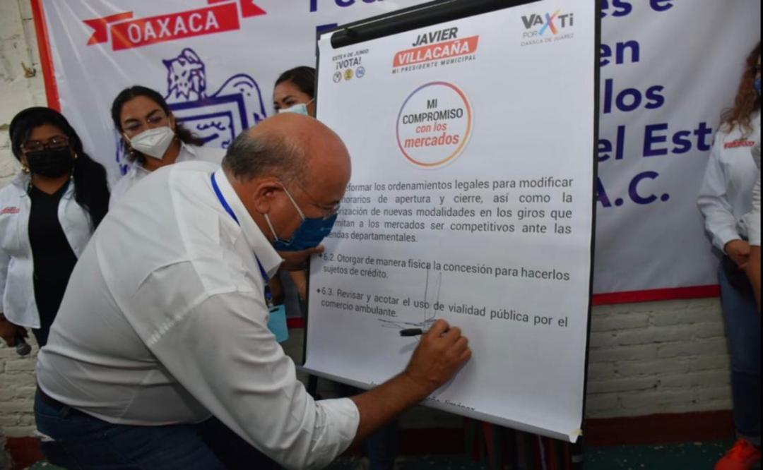 Acuerda Villacaña contribuir al desarrollo de los mercados públicos de Oaxaca de Juárez