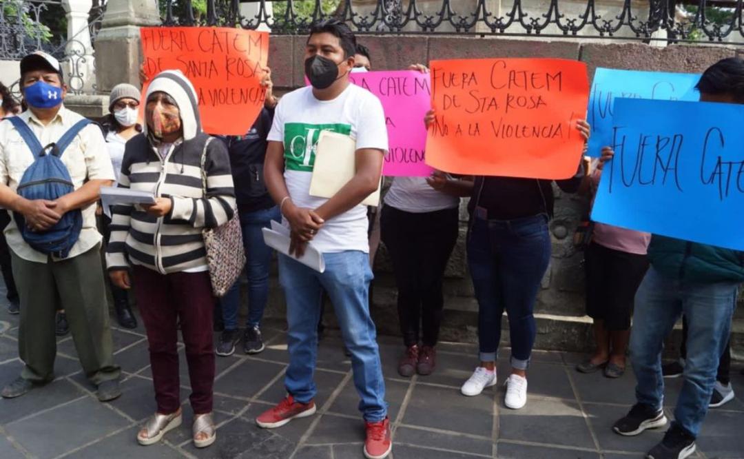 Vecinos de Santa Rosa, en la capital de Oaxaca, denuncian amenazas y cobro de piso de la CATEM